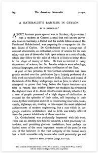 A naturalist's rambles in Ceylon